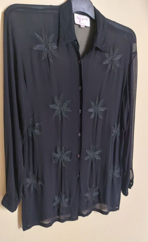 Chemisier noir  (Ren Derhy) 10 Targon (33)