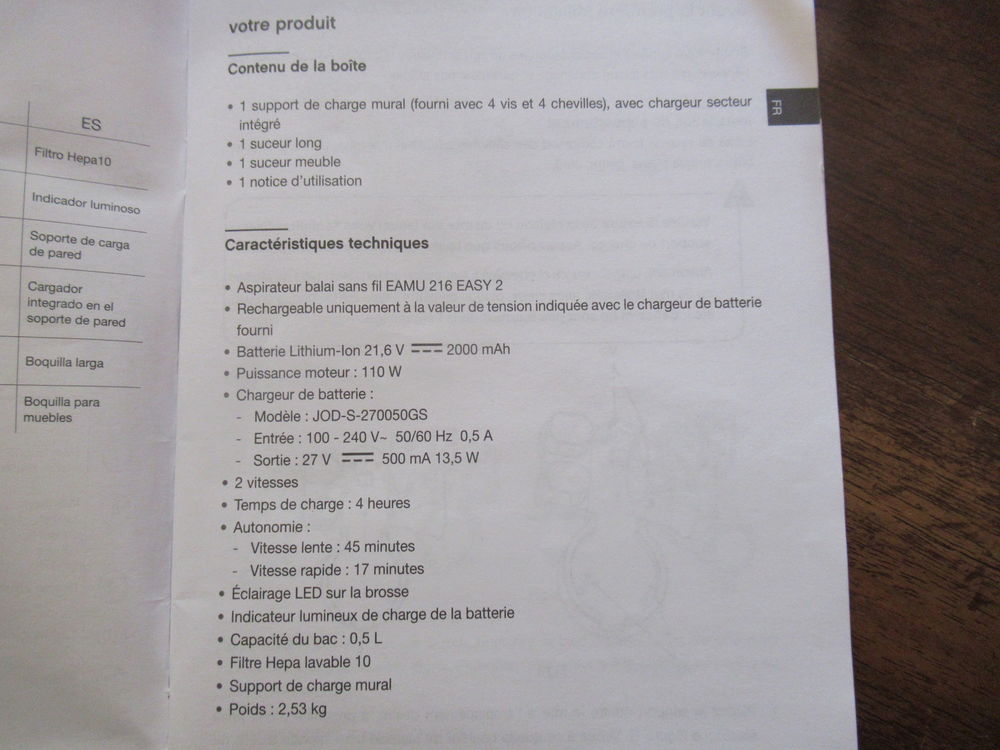 Aspirateur sans fil EssentielB Electrom�nager