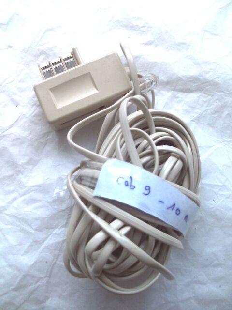 Cordon t�l�phone RJ11 avec prise Gigogne 10 m 5 Villeurbanne (69)