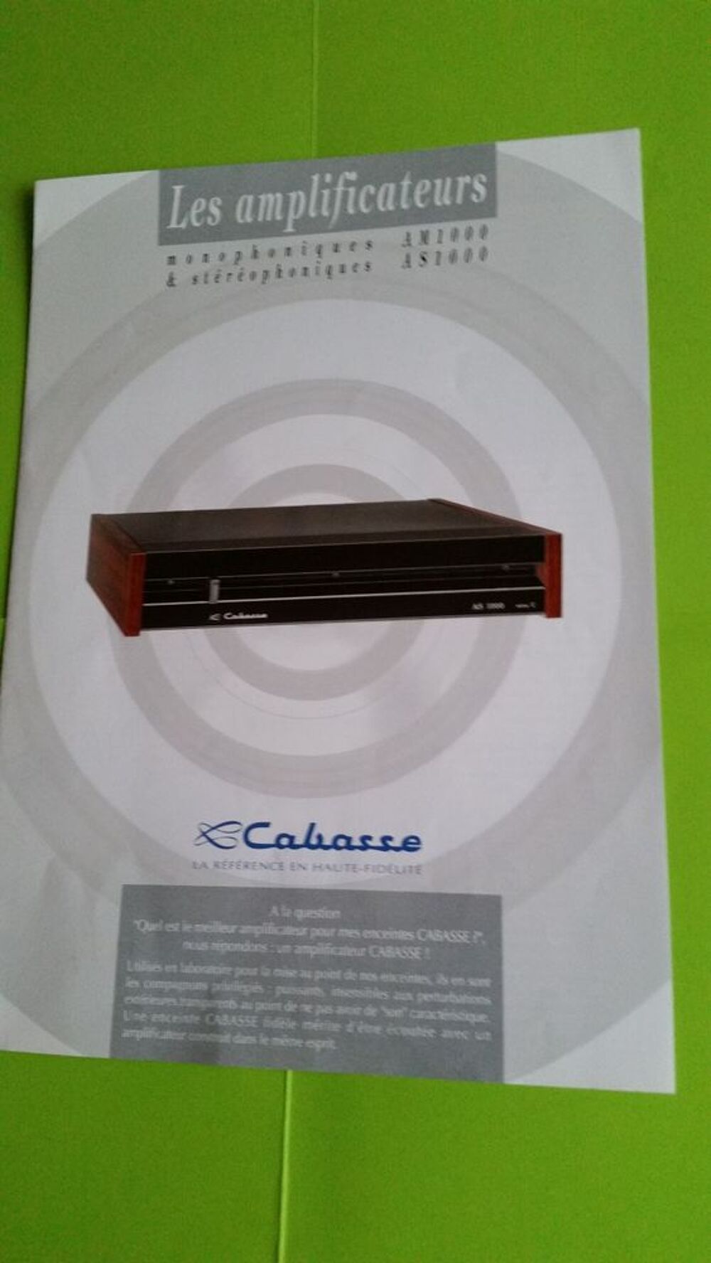 CABASSE LES AMPLIFICATEURS Audio et hifi