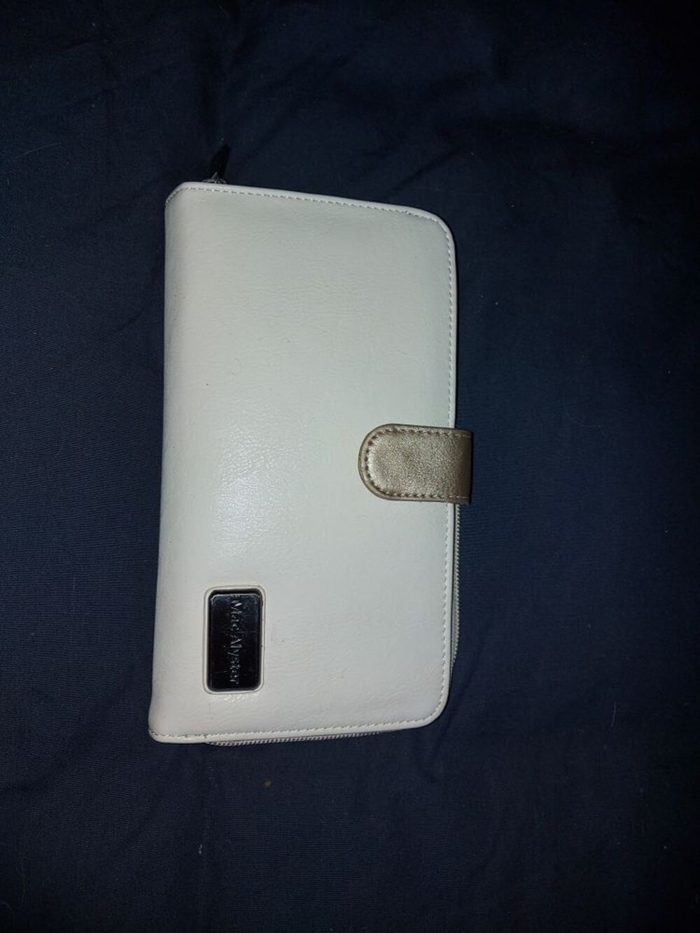 Sac &agrave; main et portefeuille cr&egrave;me/dor&eacute; Mac Alyster Maroquinerie