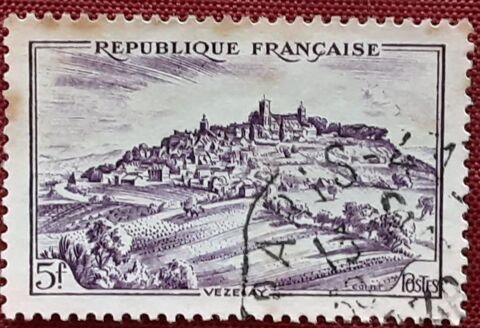 5 TIMBRES  collection VEZELAY 5f  dont 1 oblitr 2 Pontoise (95)