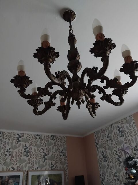 Lustre 8 branches en laiton 60 Wingles (62)