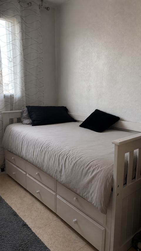 Lit banquette / gigogne blanc avec rangements int�gr�s 0 Marseille 3 (13)