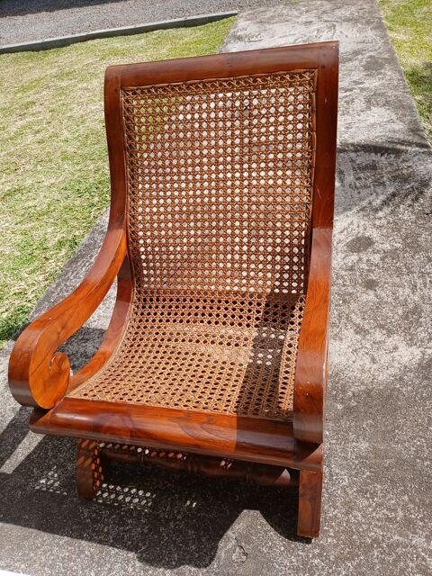 Fauteuil cr�ole enfant en bois/cannage 85 Petite-�le (97)