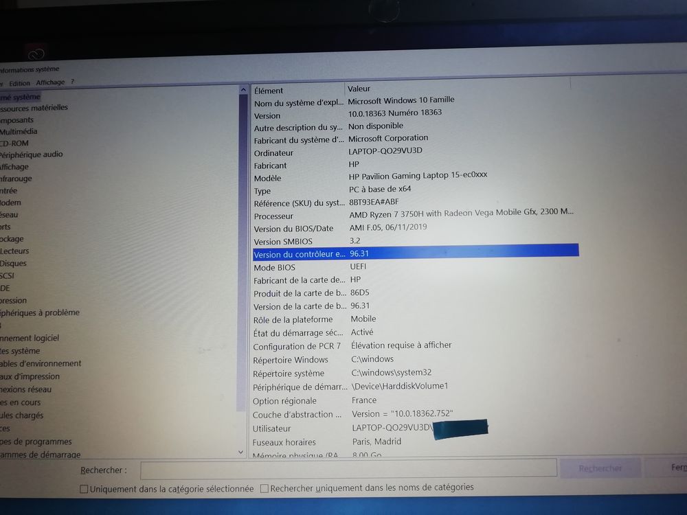AFFAIRE ! ORDINATEUR HP pavillon gaming laptop 15" 
Matériel informatique