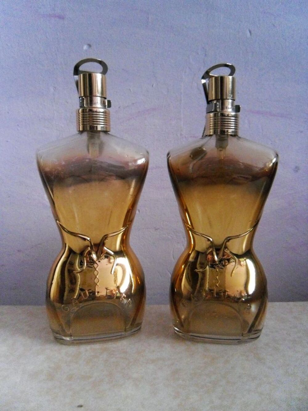 Lot de 2 Flacons vides Jean Paul Gaultier Intense 100ml 