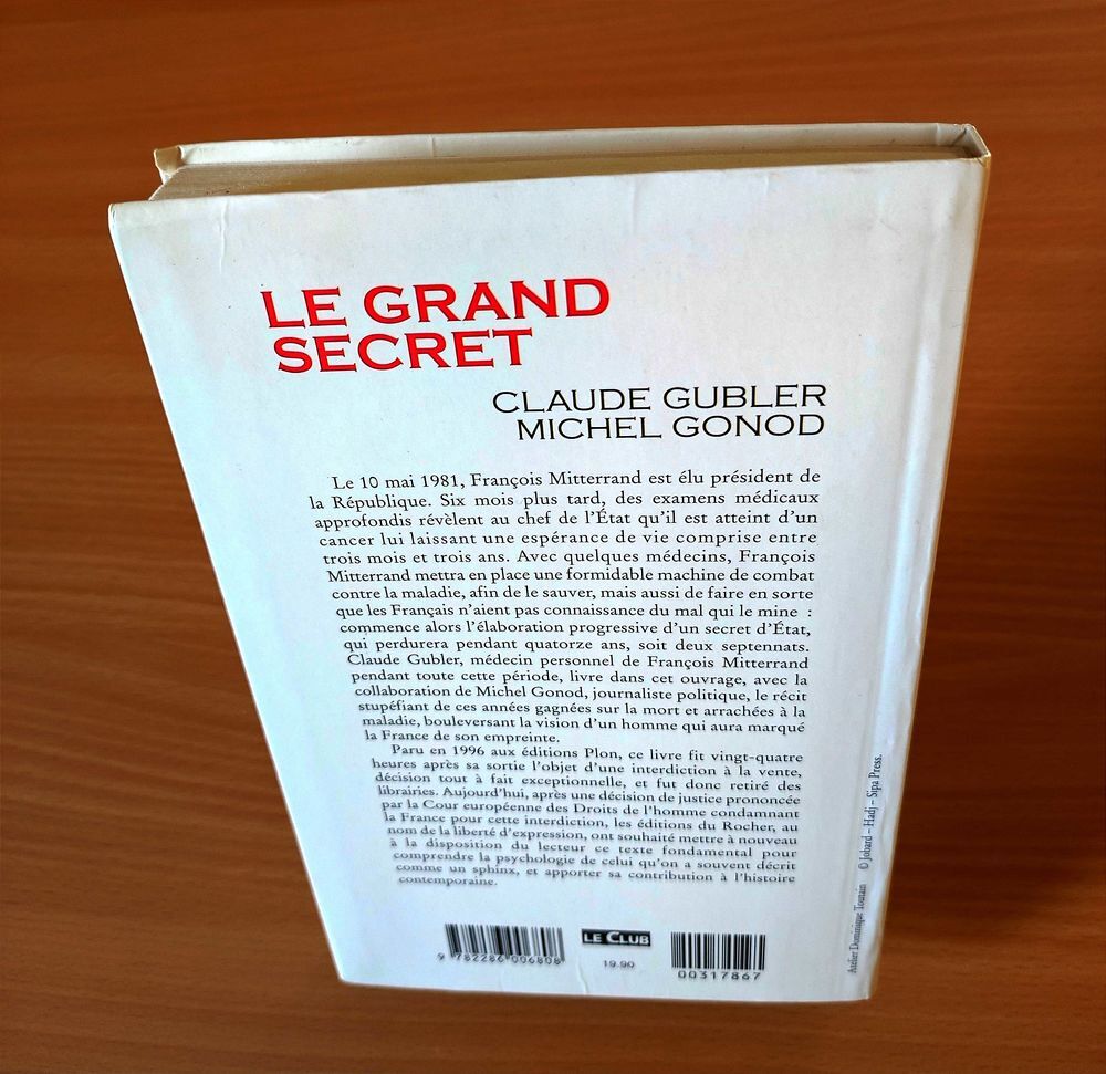 Le Grand Secret €" Mitterrand et la Maladie Livres et BD