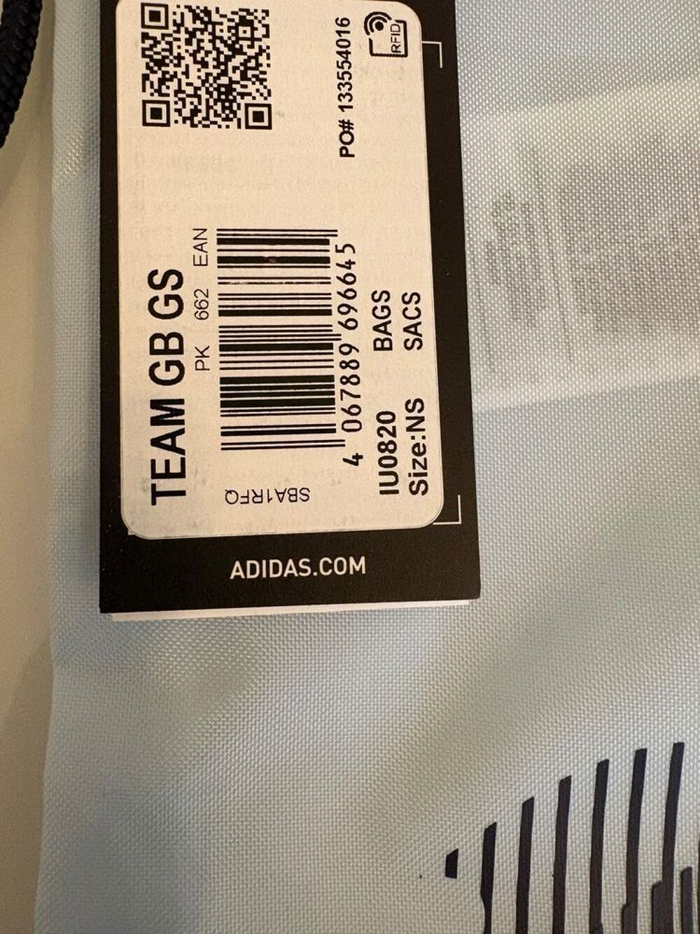 ADIDAS -SAC D'ENTRAINEMENT JO PARIS 2024- TEAM GB Sports