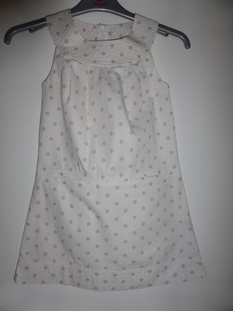 Cyrillus Robe �t� blanche � pois taupe 6 ans 6 Rueil-Malmaison (92)