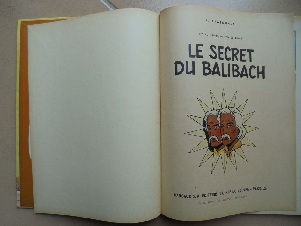 Bd Pom et Teddy le secret du balibach EO fran&ccedil;aise de 1960 Livres et BD