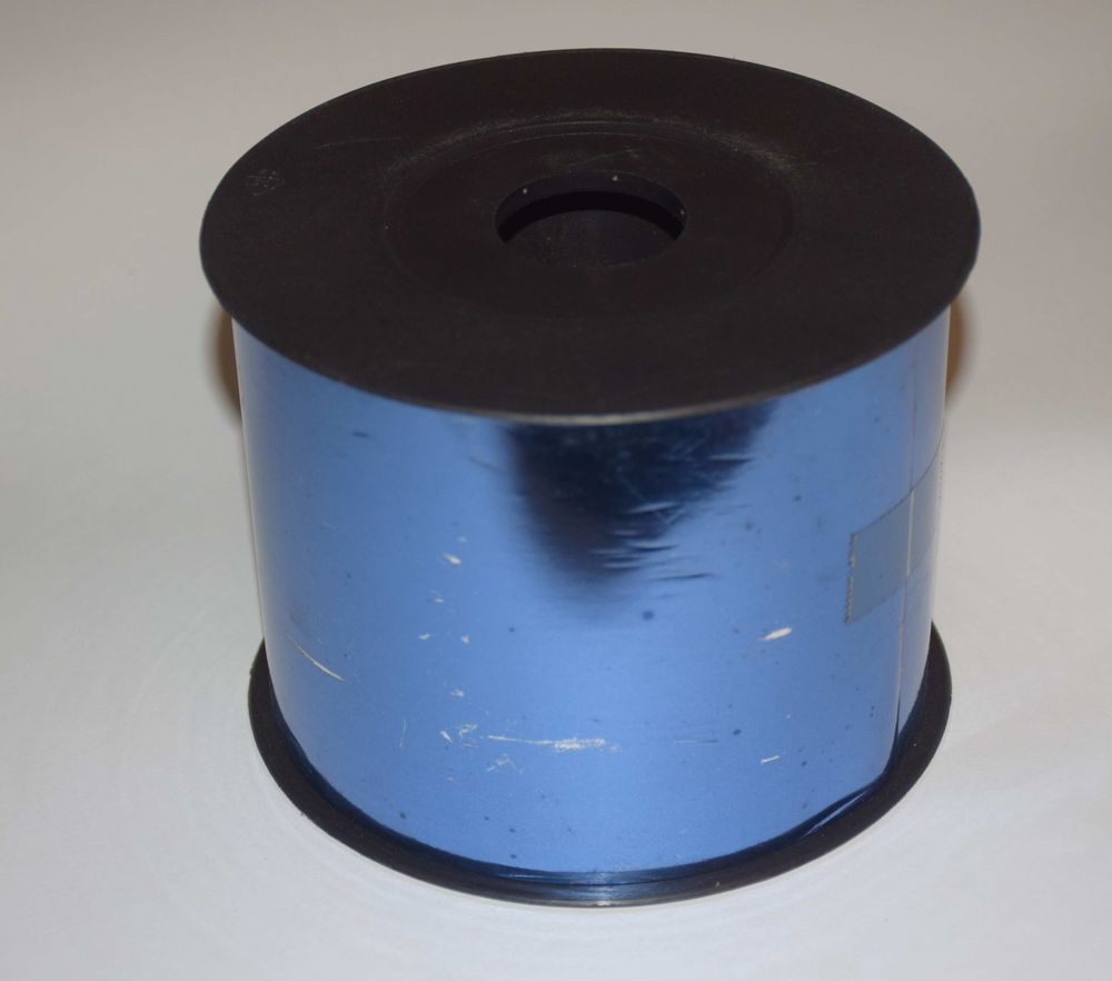 Ruban Bleu M&eacute;tal Cadeau Noel Fetes 100 m/m x 68 m neuf. D�coration