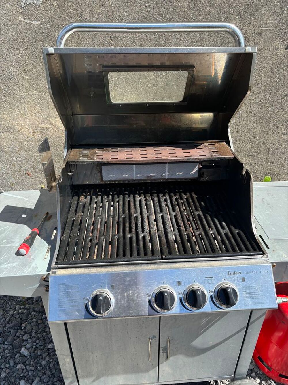 Barbecue &agrave; gaz Enders Monroe III SIK ? 4 br&ucirc;leurs + r&eacute;chaud Electroménager