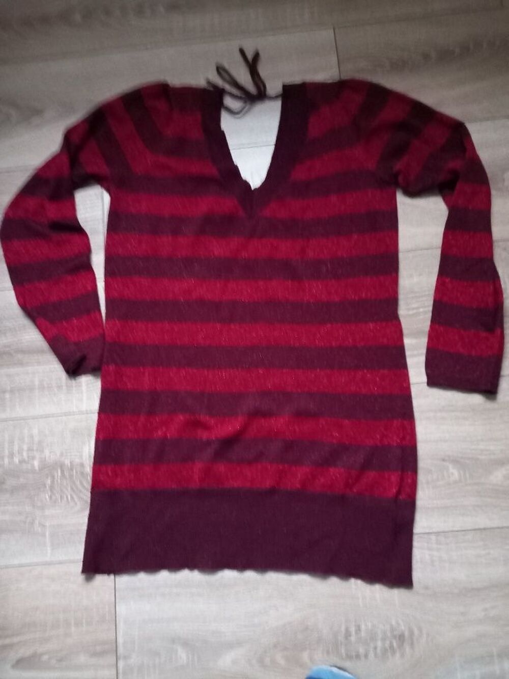 Pull fantaisie rouge brillant taille XL Vêtements