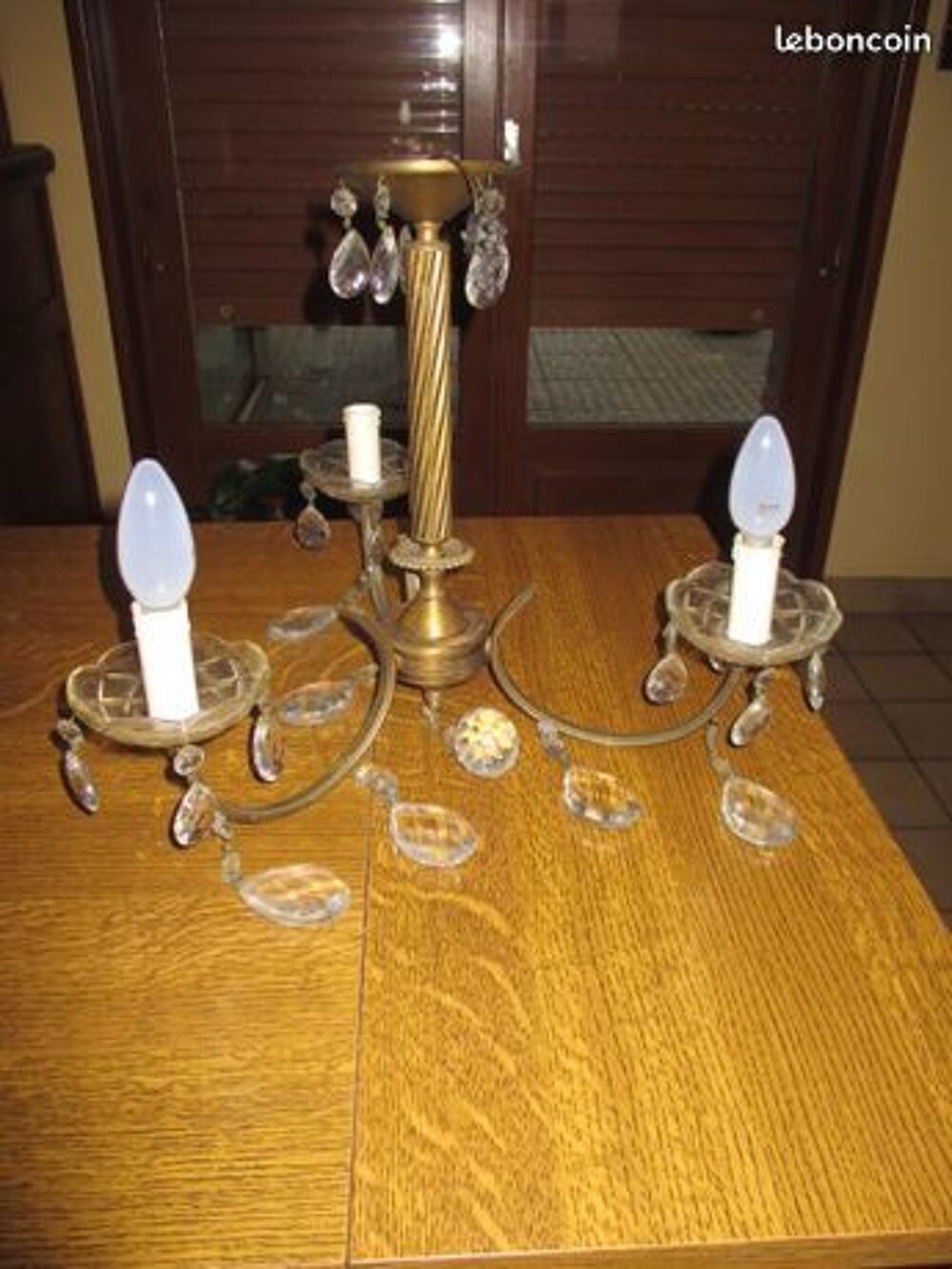 Tr&egrave;s beau lustre vintage 3 x 25 w bon fonctionnement Décoration