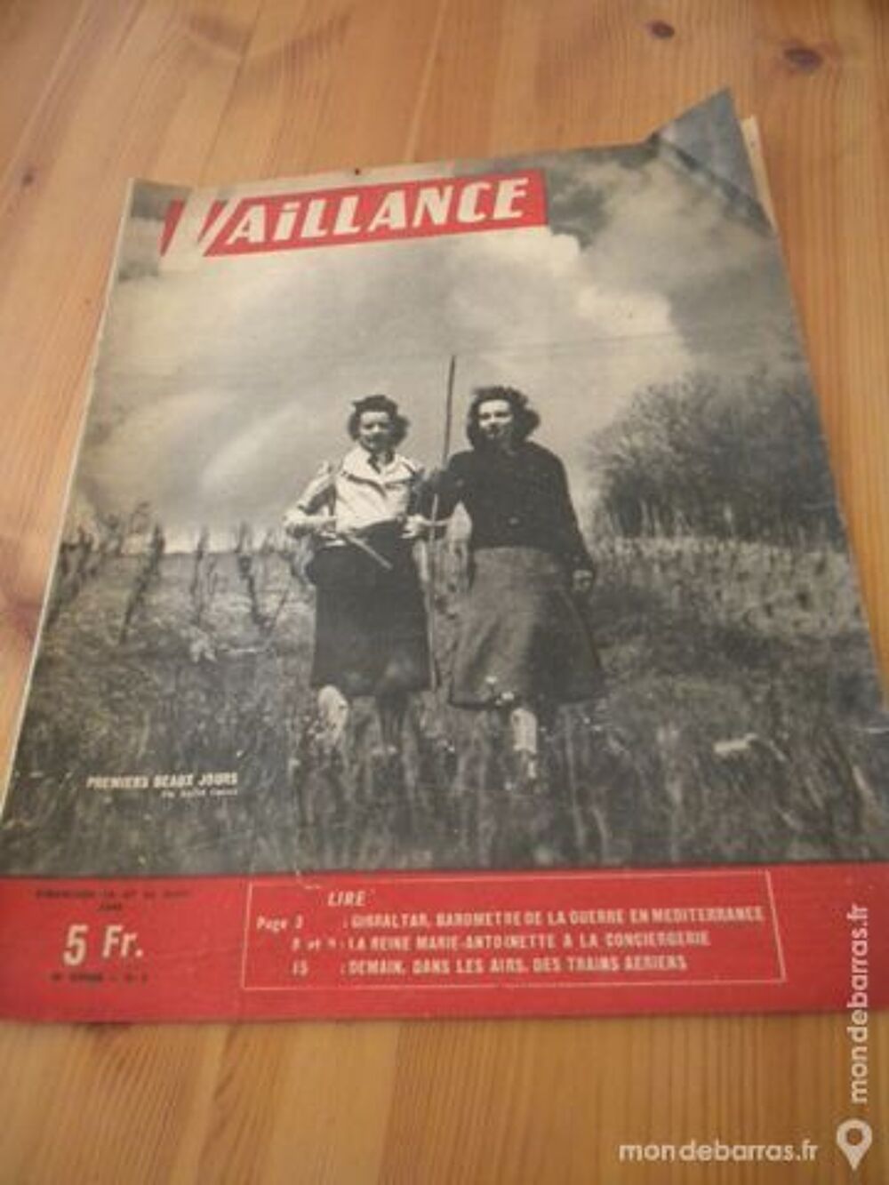 Magazine Vaillance N&deg;7 - mars 1944 Livres et BD