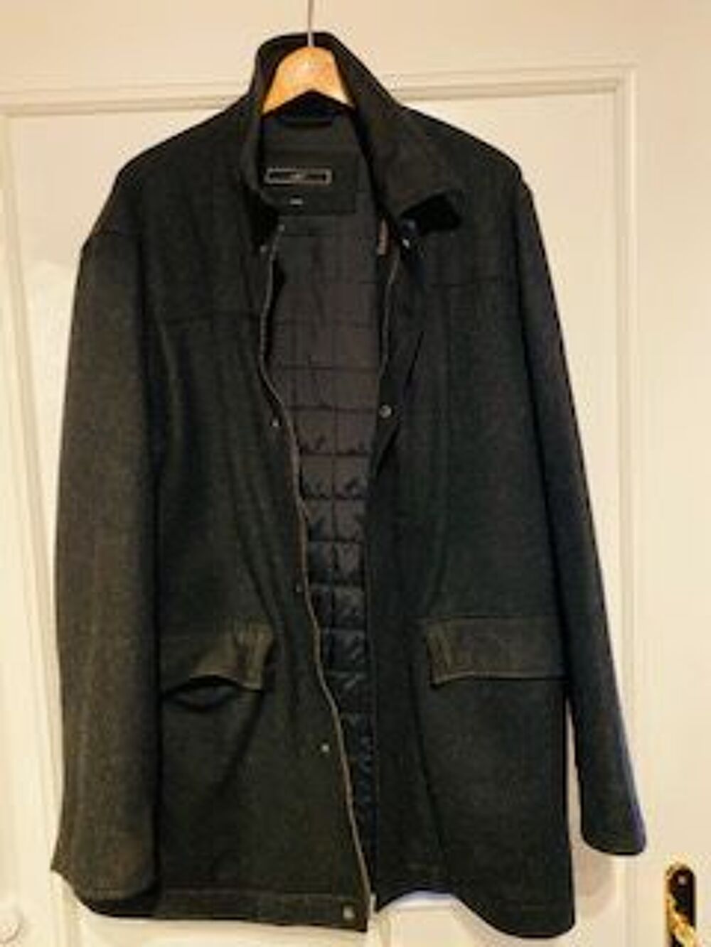 manteau noir en laine Vêtements