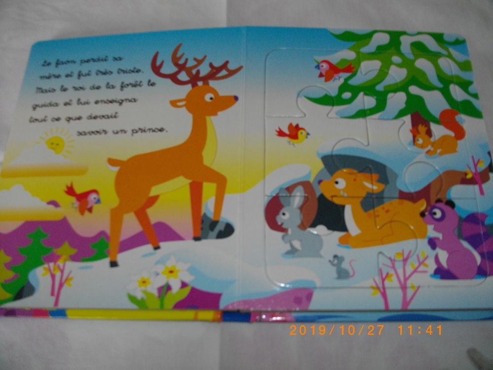 LIVRE AVEC PUZZLES : &quot;BAMBI&quot; POUR ENFANT Jeux / jouets