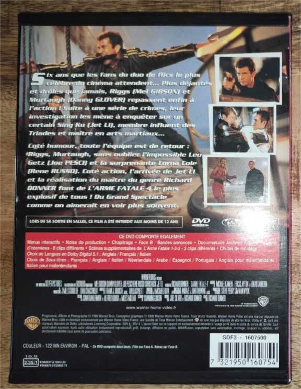 Boitier DVD vide l'arme fatale 4 DVD et blu-ray