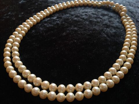 GRAND COLLIER SAUTOIR PERLES LONGUEUR 113 cm 30 Tr�gunc (29)