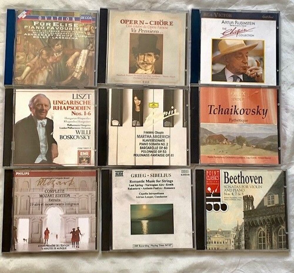 LOT CD MUSIQUE CLASSIQUE Chopin Mozart Beethoven 