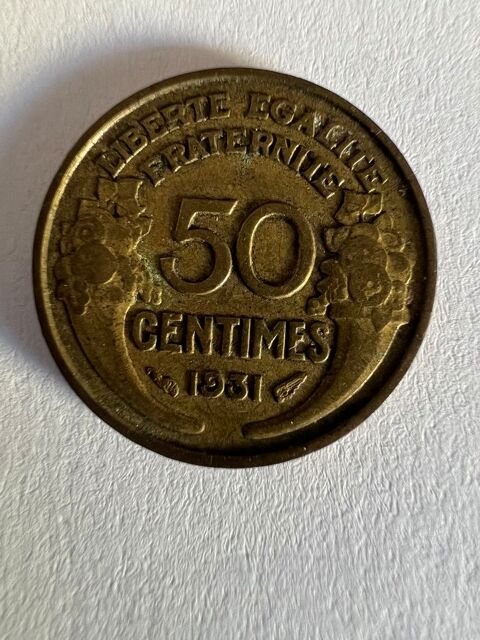 50 centimes de francs 1931 Morlon. 10 Pierrelaye (95)