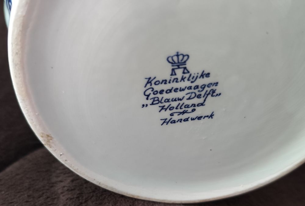 Grande potiche 55 cm en fa&iuml;ence de delft royal goedewaagen Décoration