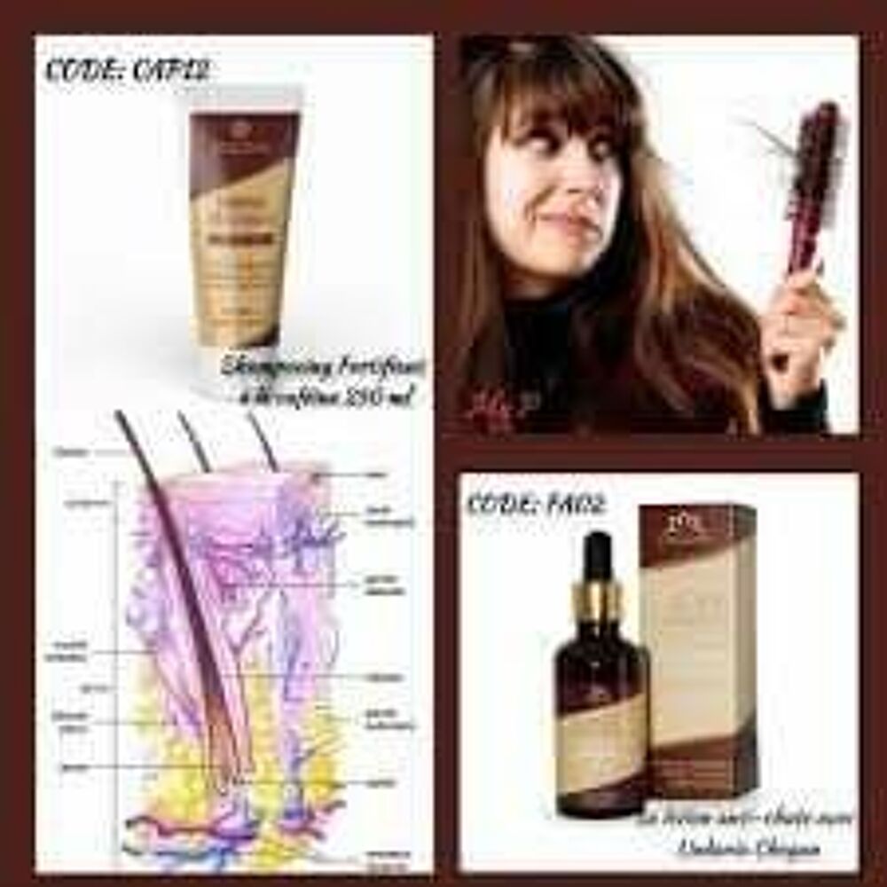 je vous propose un produits anti-chute de cheveux,100% bio. Maroquinerie