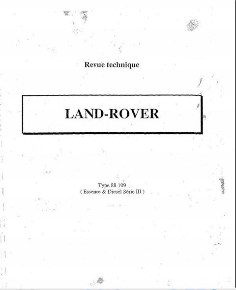 Manuel d'atelier land Rover 88 109  srie 3 15 Marseille 1 (13)
