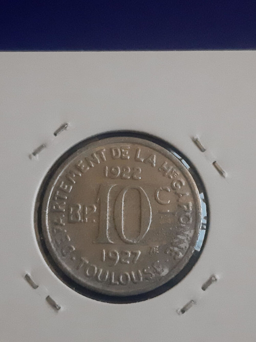 1922-27 et 1922-33 Toulouse 10 cts n&eacute;cessit&eacute; 