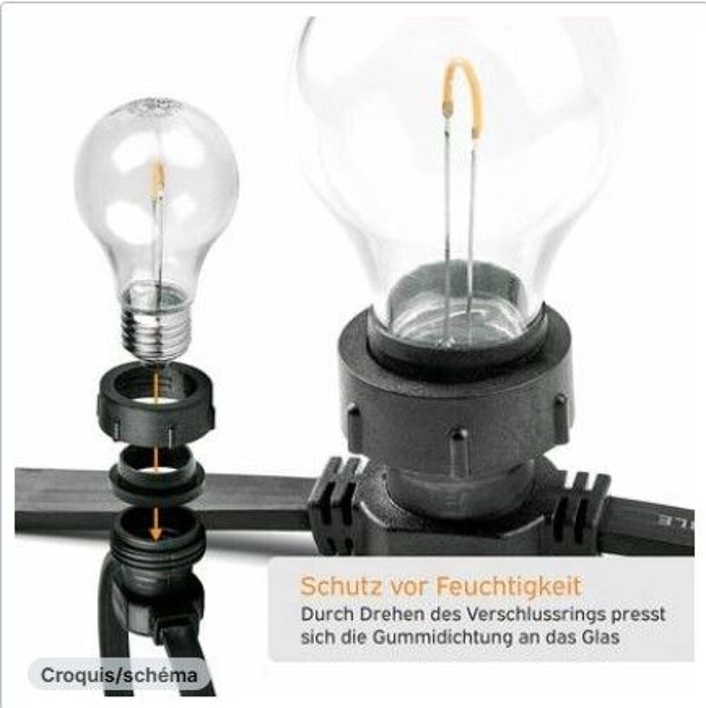 Guirlande lumineuse pour f&ecirc;tes pour l'int&eacute;rieur/ext&eacute;rieur Décoration