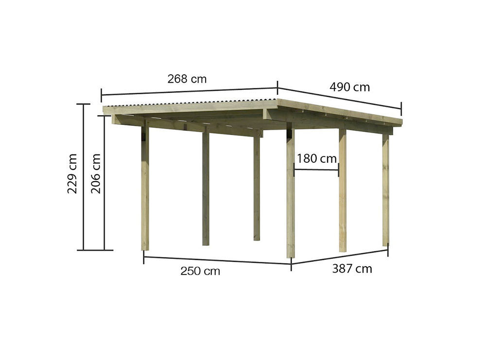 CARPORT BOIS- Karibu Eco - 1 place
Jardin