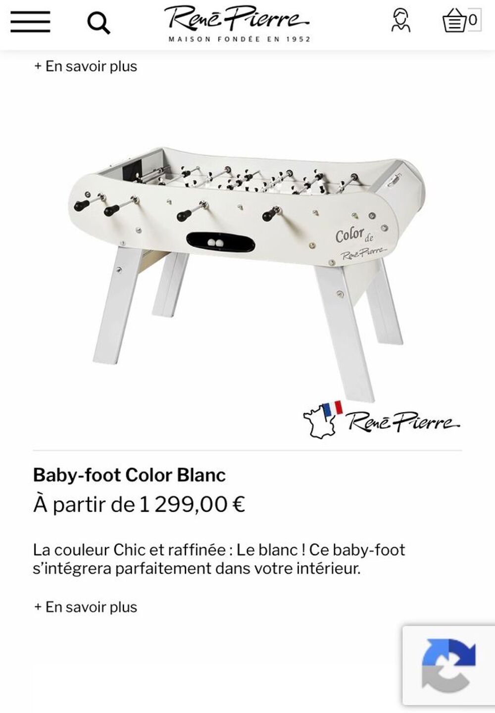 Baby-Foot "Ren&eacute; Pierre" Jeux / jouets