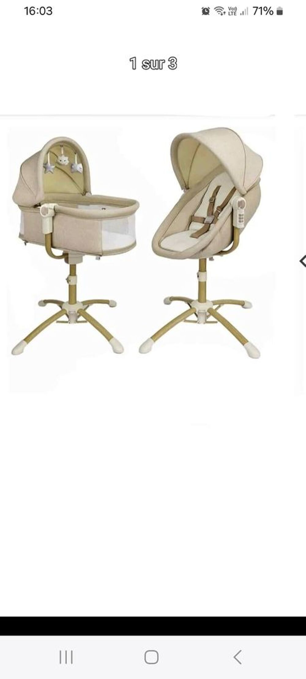 Lit b&eacute;b&eacute; multifonction Pu�riculture