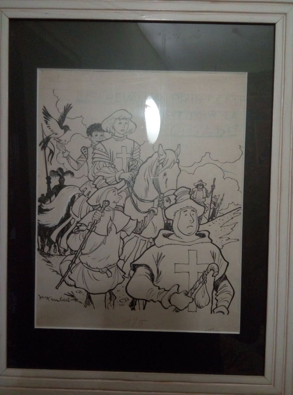 Dessin original TRUBERT - couverture Le Chevalier Printemps 