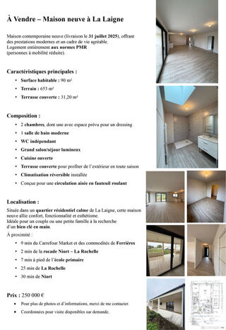  Maison à vendre 3/4 pièces 90 m²