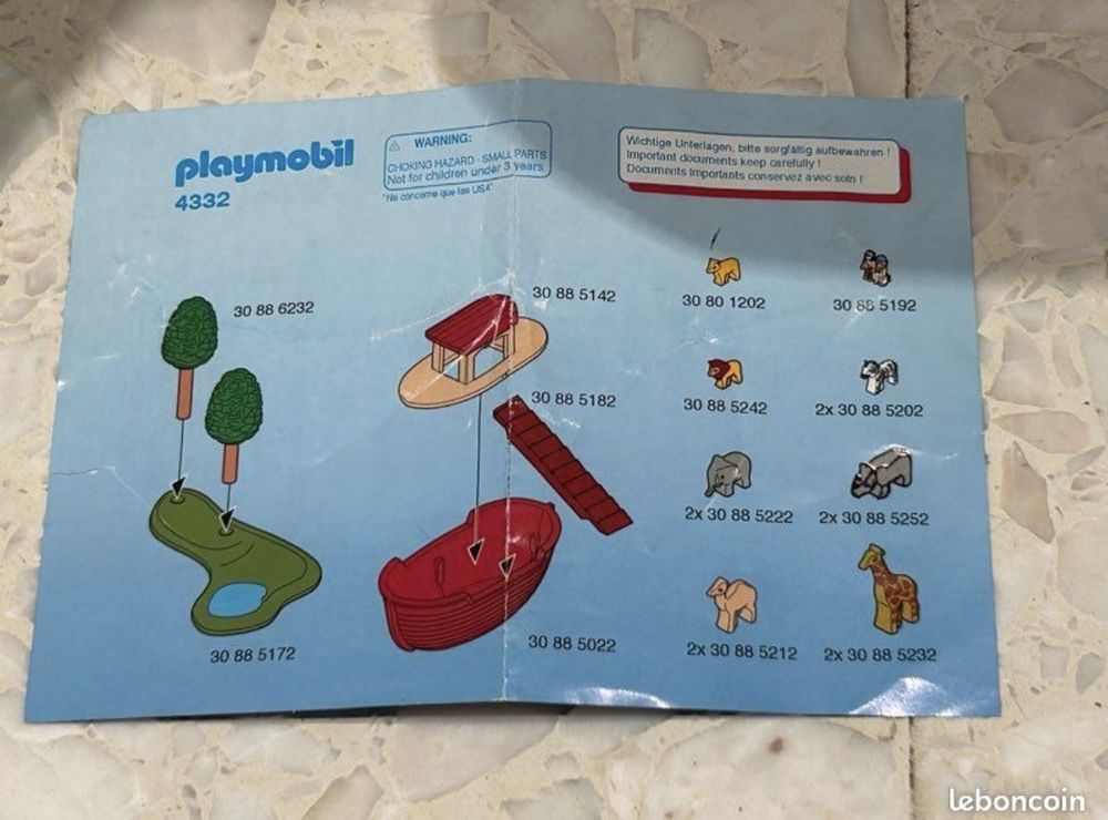 Playmobil Micro 4332 l'arche de No&eacute; Jeux / jouets