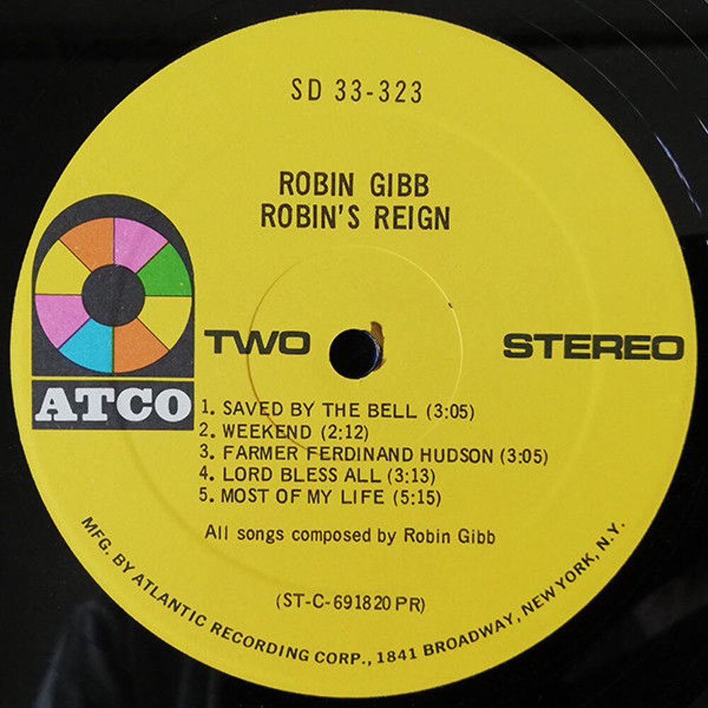 Robin Gibb ? Robin's Reign (1970) ? Polydor ? Tr&eacute;s bon &eacute;tat CD et vinyles