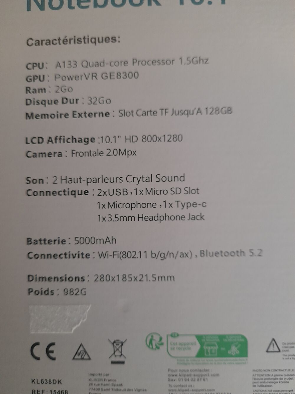 Ordinateur portable Matériel informatique