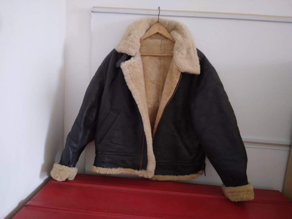 Blouson aviateur peau la&icirc;n&eacute; Vêtements