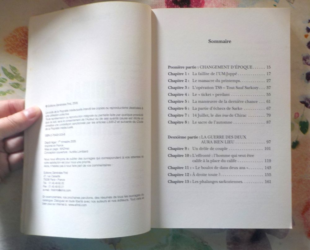 CHIRAC SARKOZY MORTELLE RANDONNEE par Philippe REINHARD Livres et BD