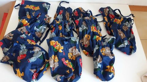 12 sacs tissus sujet ours 18 Brignais (69)