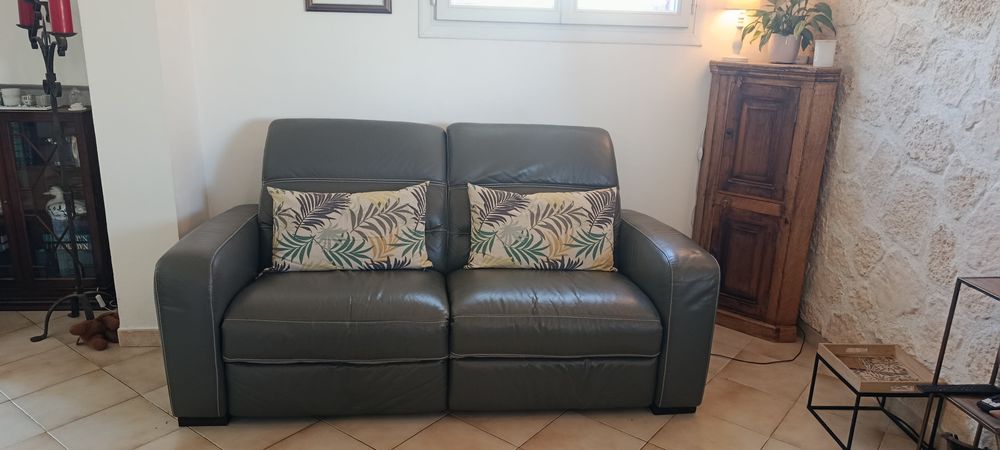 Tr&egrave;s beau canap&eacute; relax cuir et nubuck Meubles