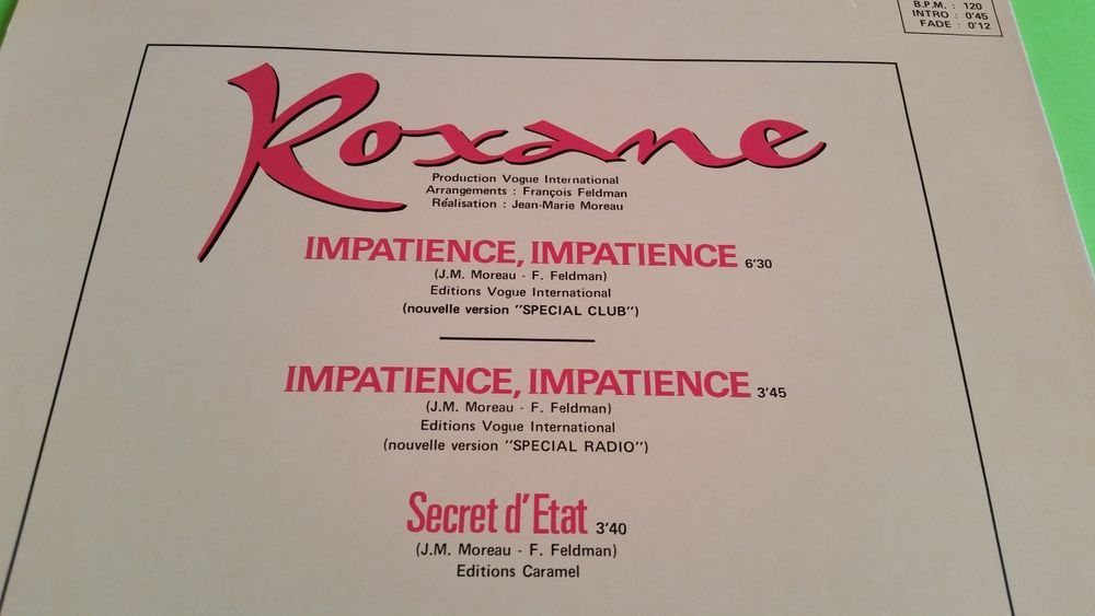 ROXANE CD et vinyles