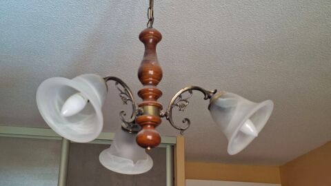 Lustre en bois 3 branches 20 Biot (06)