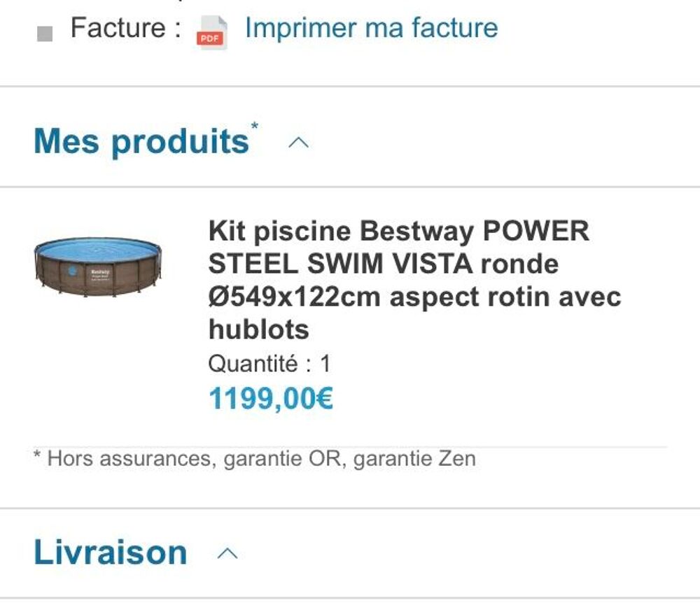 Piscine bestway hors sol Jardin