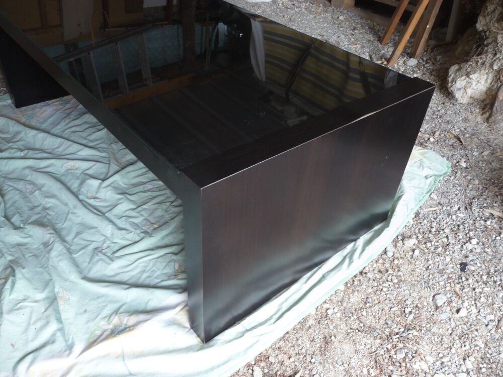 Table basse bois dessus verre Meubles
