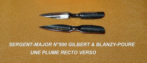 SERGENT-MAJOR #500 GILBERT & BLANZY-POURE. 2 PLUMES. 3 Sergines (89)