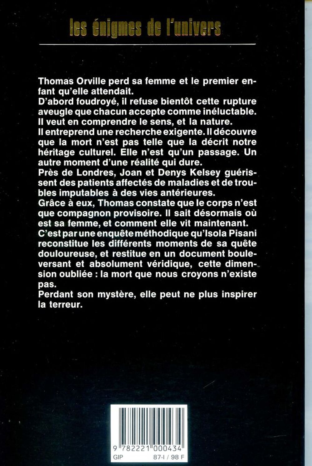 Mourir n'est pas mourir isola Pisani Livres et BD