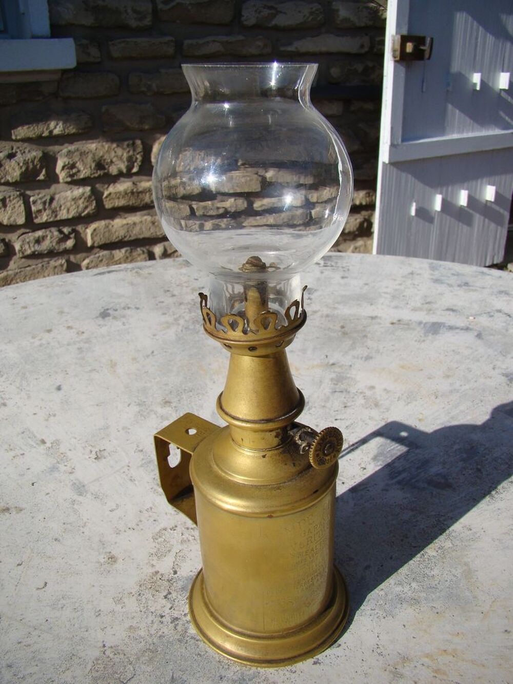 Ancienne lampe PIGEON en laiton - Epoque 1900
